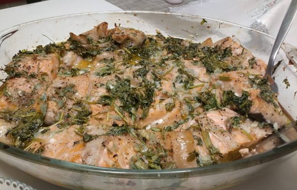 מתכון לדג סלמון טרי בעשבי תיבול בתנור הכי טעים שיש